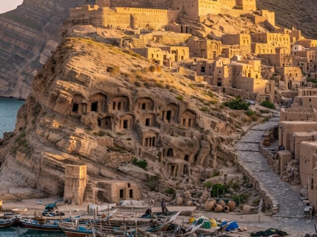 غروب آفتاب در ساحل سیراف